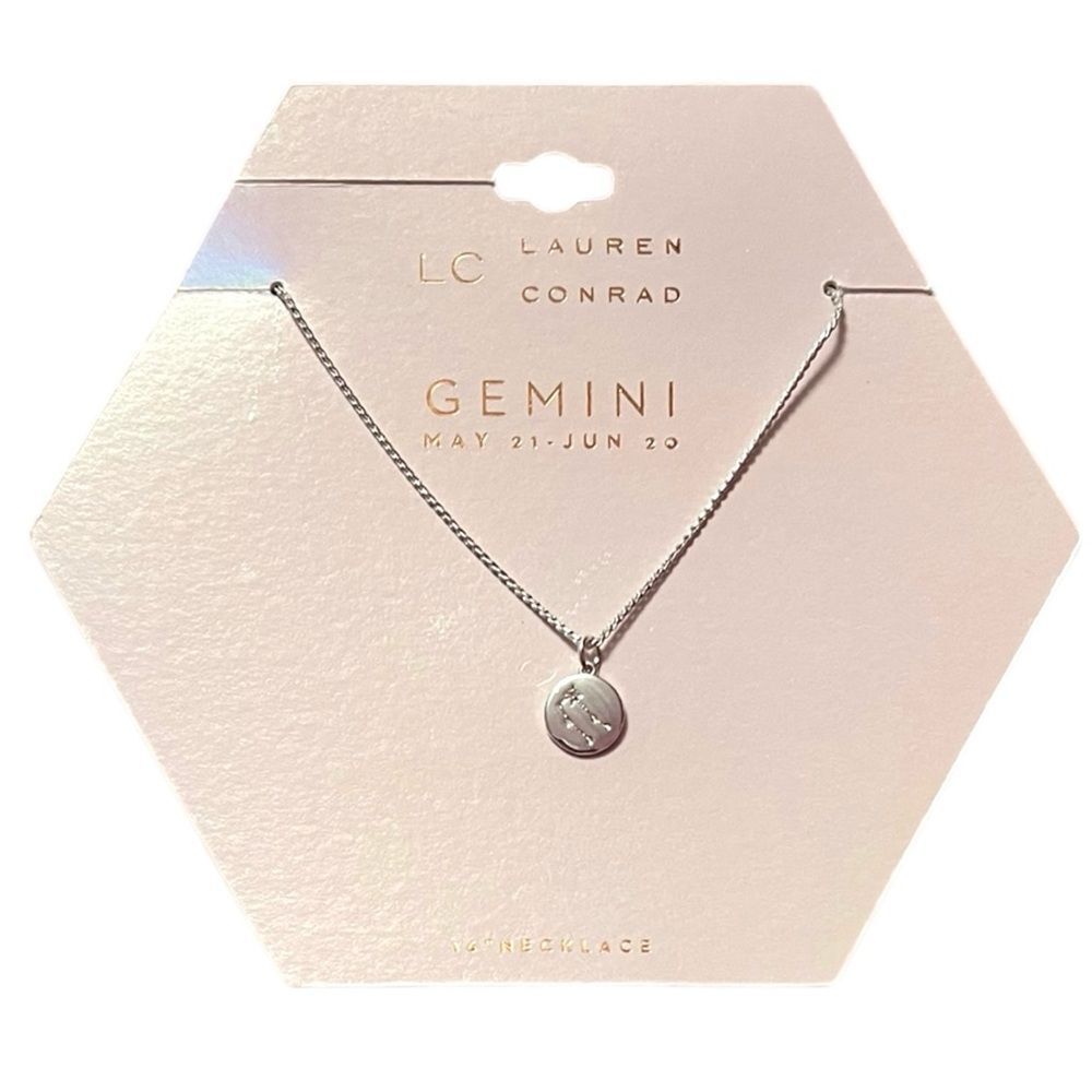 LC Lauren Conrad Silver Gemini Constellation Pendant Necklace